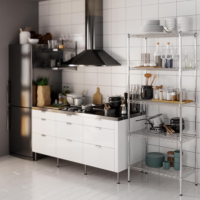Regal Altair 18" Deep x 30" Wide x 74" Height Wire Shelving Kit | 5-Tier | NSF Commercial Storage Rack Unit