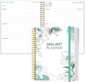 2026-2027 Planner - 18 Months Weekly & Monthly Planner from January 2026 - June 2027, Spiral Planners 2026-2027 with Elastic Closure, Inner Pocket, Medium 8.5" x 11", Teal Floral