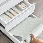 ALIUNI Drawer and Shelf Liner, Non-Slip Kitchen Cabinet Liners Non-Adhesive Thick Strong Grip Waterproof Washable Mats Protect Dresser Shelves Cupboard Bathroom Cabinets, Light Green, 24 in X 20 FT