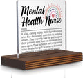 Mental Health Nurse Appreciation Gift Desk Sign, Thank You Plaque for Psychiatric Nurses Counseling Staff Office Decor Rainbow Theme PA064