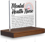 Mental Health Nurse Appreciation Gift Desk Sign, Thank You Plaque for Psychiatric Nurses Counseling Staff Office Decor Rainbow Theme PA064