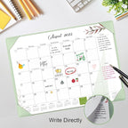Gannyfer Desk Calendar 2026 with Desktop Mat, Simplified Large 22" x 17" Desktop Pad Calendar, 18 Month Desk Calendar, Use Now to Dec 2026, Office Supplies Perfect for Home School and Office - Green