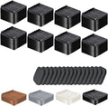 Furniture Risers, 8 Pack Bed Risers with Non-Slip Grip and Heavy Duty Support, 1 Inch 2 Inch 3 Inch 4 Inch Height Lift for Couch, Sofa, Table, Desk, Chair, Refrigerator - Black, 1+1 Inch