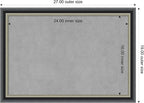 Amanti Art Black Framed Magnetic Board 19x27 Medium Vision Board for use with Magnets, 100% Metal Sheet to Display Items as Office Decor or for Home Organization in mudroom, Kitchen or Kids Room