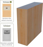 OSCHF 9-Cube Storage Shelf Bookcase - Wooden 3-Tier Floor Standing Open Bookshelf for Home and Office, Display Cabinet, Oak