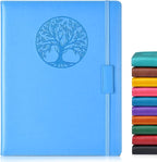 Biuwory Lined Journal Notebook for Women Men,256 Pages A4 Large Hardcover Leather Journals for Writing,Travel,Business,Work,School,College Ruled Notebooks for Note Taking, Diary Notepad 8.6"×11"