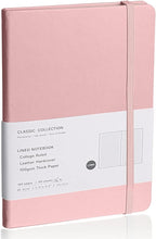 EMOMAS Lined Journal Notebook – Hardcover Notebook for Men & Women – Journals for Writing, Work, School, Home & Daily Notes, 160 Pages – Medium A5, 5.7"x8", 100 gsm Thick Paper (Pink)