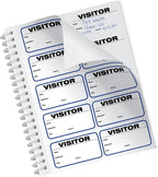 Threshold Visitor Badge Sign-in Book (500 Badges) | Name Tag Stickers | Hospital, Office, & Secretary Supplies | School Visitor Passes | Visiting Tag for Hospital | Visitor Badges