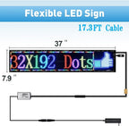 Double Row Scrolling LED Sign,Programmable Flexible LED Matrix Panel,Bluetooth APP Control,DIY Text, Patterns, Animations