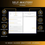 Self-Mastery Journal for Men - Gratitude and Productivity Journal for More Happiness, Positivity, Growth, Mindfulness, Self Care and Reflection - Guided Inspirational Journals for Men & Women (Blue)