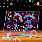 SetGame LED Drawing Board for Kids, 16 Inch Doodle LED Note Boards with Colors, 2026 Birthday Gifts for Boys Girls Ages 5 6 7 8 9 10 12+ Year Old, Magic Glow Art Toys for 6 7 8 9 10 Year Old