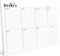 Weekly Planner Pad, Weekly To Do List Notepad, Tear Off Undated Weekly Planner Notepad, A4 Size (8,3" X 11,7"), Premium Thick Paper with Cardboard Back Support, Weekly Desk Planner by Hadigu