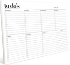 Weekly Planner Pad, Weekly To Do List Notepad, Tear Off Undated Weekly Planner Notepad, A4 Size (8,3" X 11,7"), Premium Thick Paper with Cardboard Back Support, Weekly Desk Planner by Hadigu