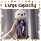 XZR Cute Pen Bag Case Box Stocking Stuffers Cute Creative Animal Cartoon Large Capacity Shark Bird Zipper Organizer Storage Bag Box Nice Gift (Sea otter)