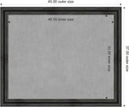 Amanti Art Black Framed Magnetic Board 37x45 X-Large Vision Board for use with Magnets, 100% Metal Sheet to Display Items as Office Decor or for Home Organization in mudroom, Kitchen or Kids Room