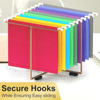 Hanging File Folders, 50 Pack Letter Size Hanging File folders with 1/5-cut Tabs, Stay Organized for Your Home and Office Bulk File, Documents and Paper, 10 Colors