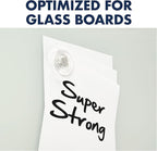 Quartet Strong Magnets, Glass Whiteboard, Dry Erase Board, Large, Clear Rare Earth Magnets, 6 Pack (85391)