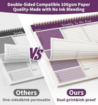 ALKALO Weekly To Do List Notepad, 52 Undated Sheets （8.5"×11") Duplex-Printed Weekly Desk Planner For Work Home School Office Desk Accessories Supplies & Goal Setting Tasks - Purple