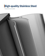 Garvee Trash Can, 2 x 10.6 gal (2 x 40 L) Garbage Can for Kitchen Dual Compartment Recycling Kitchen Step Trash Bin, Stainless Steel Trash and Recycle Bin Combo with Soft-Close Lid,Silver