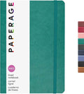 PAPERAGE Softcover Lined Journal Notebook (Teal), 160 Pages, Medium College Ruled Notebook, 5.6 inches x 7.9 inches - 100 GSM Thick Premium Paper, Soft Vegan Leather Journal for Home, Work & School
