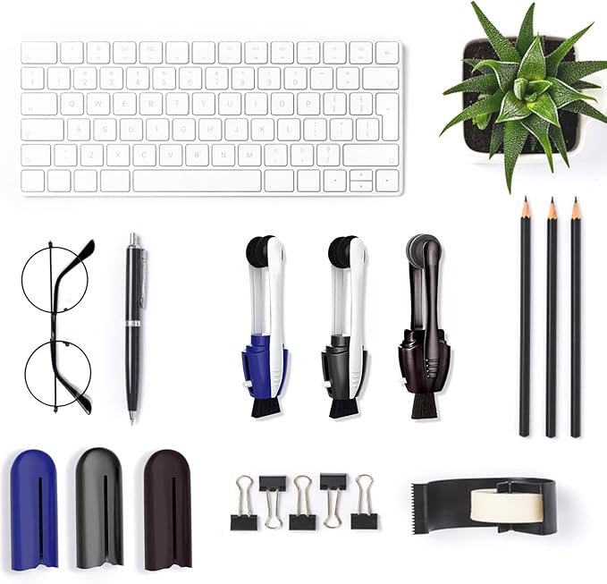 Portable Microfiber Eyeglass Cleaner (3Pcs), Efficient and Durable Carbon Microfiber Technology, Lens Cleaner with Carbon Microfiber Tech and Mini Sunglasses Brush Cleaning Tool