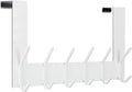 WEBI Over The Door Hooks,Over Door Towel Rack,Door Hanger,Door Coat Hanger,Door Coat Rack,Door Hooks for Hanging Clothes,Back of Door,White
