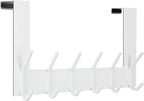 WEBI Over The Door Hooks,Over Door Towel Rack,Door Hanger,Door Coat Hanger,Door Coat Rack,Door Hooks for Hanging Clothes,Back of Door,White