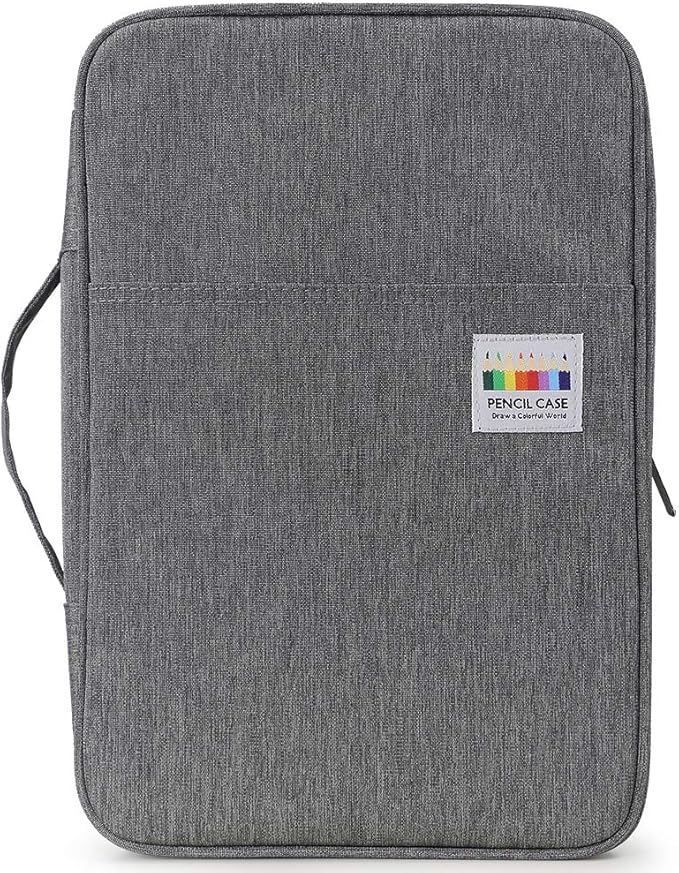 YOUSHARES Big Capacity Colored Pencil Case - 300 Slots large Pen Case Organizer with Multilayer Holder for Prismacolor Colored Pencils & Gel Pen (Grey)