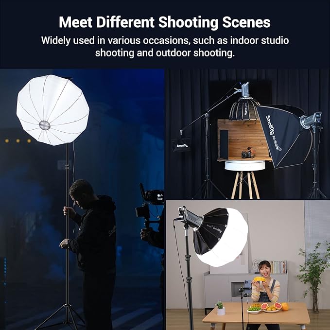 SmallRig 110"/9.2ft Photography Light Stand with Boom Arm, Heavy-Duty Aluminum Air-Cushioned Light Tripod Stand with 1/4" Screw for Softbox, Studio, Flash, Ring Light, Camera, 11lbs Max Load, RA-S280A