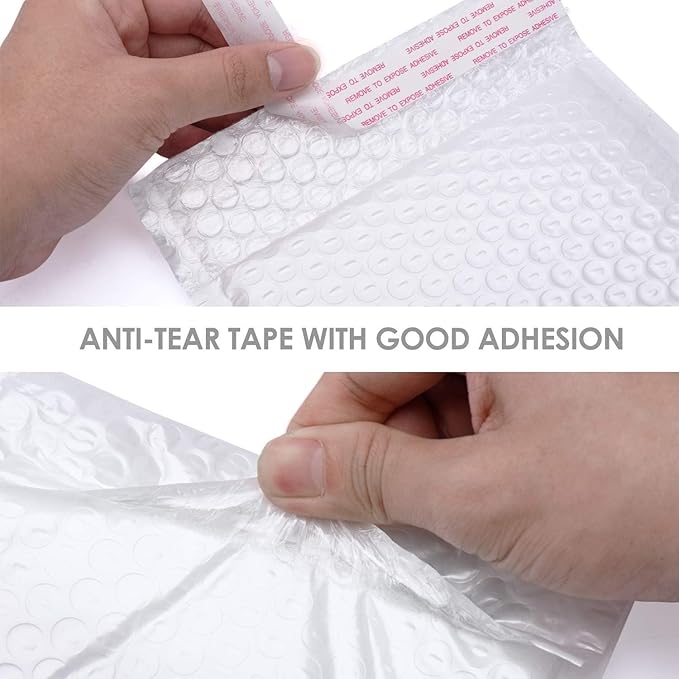 Metronic Bubble Mailers 8.5x12 500 Pack White Bubble Mailers Waterproof Thick Padded Envelopes Mailing Envelopes Bubble Padded for Packaging, Makeup, Gift, Mailing, Shipping, Small Items Supplies