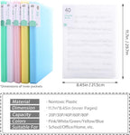 Phyxin 40-Pocket Portfolio Binder Organizer, Binder Sheet Protectors 8.5" x 11", Displaying 80 Page Plastic Folders for Documents, Document Organizer for Concert, Artwork, School & Office Use, 5 Pack