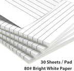 Nichela Notepad for Daily Planning and Organization of Work – 4 x 6-inches Lined Paper – Thick Bright White Paper – 30 Pages – Note Pads Ruled Pages – Pack of 8