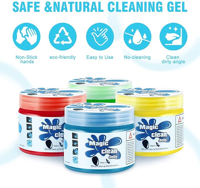 DNA MOTORING New Package 4+1 Pack Car Cleaning Gels Auto Detailing Tools Cleaning Putty Car Interior Cleaner, Car Jelly Cleaner, Keyboard Cleaner, Car Cleaning Supplies, Quantity upgrade, TOOLS-00150
