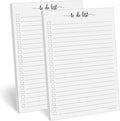321Done To Do List Notepad - Pack of 2-50 Sheets (5.5" x 8.5") To-Do's Notepad Tear Off, Planning Memo Pad, Planner Checklist Organizing - Wide-Ruled