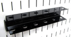 Wall Control Screwdriver Holder Bracket Slotted Metal Pegboard Accessory Slotted Tool Board - Black