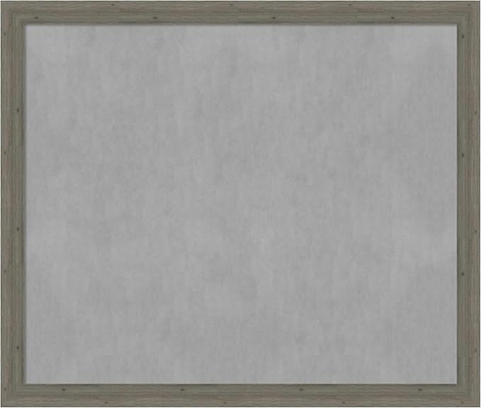 Amanti Art Grey Framed Magnetic Board 45x53 Oversize Vision Board for use with Magnets, 100% Metal Sheet to Display Items as Office Decor or for Home Organization in mudroom, Kitchen or Kids Room