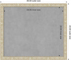 Amanti Art Silver Framed Magnetic Board 22x26 Medium Vision Board for use with Magnets, 100% Metal Sheet to Display Items as Office Decor or for Home Organization in mudroom, Kitchen or Kids Room