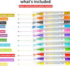 Incraftables Outline Glitter Markers (12 Colors) – Metallic, Double Line Pens, Shimmer Markers for Crafts, Greeting Cards, Drawing