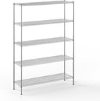 Regal Altair 18" Deep x 60" Wide x 86" Height Wire Shelving Kit | 5-Tier | NSF Commercial Storage Rack Unit