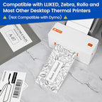 L LIKED 4" x 6" Blank Removable Labels with No Residue, Water and Oil Resistant, Use for Both Home and Office (1 Roll, 250 Labels)
