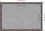 Amanti Art Grey Framed Magnetic Board 27x39 Large Vision Board for use with Magnets, 100% Metal Sheet to Display Items as Office Decor or for Home Organization in mudroom, Kitchen or Kids Room