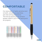 SyPen Personalized Pens With your Custom Logo or Text-600 Pack Bulk-for Businesses, Parties, and Events, 2 in 1 Ballpoint Pen & Stylus for Touchscreen Devices, L'Blue Barrel, Black Ink