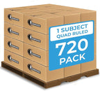 Rosmonde 720 Packs (Pallet) 1 Subject Notebooks, Spiral Notebook Bulk, Quad Ruled, Pallet of Notebooks, 70 Sheets (140 pages), 8 x 10-1/2", Bulk Spiral Notebooks for School & Office, 4-7 Days Transit