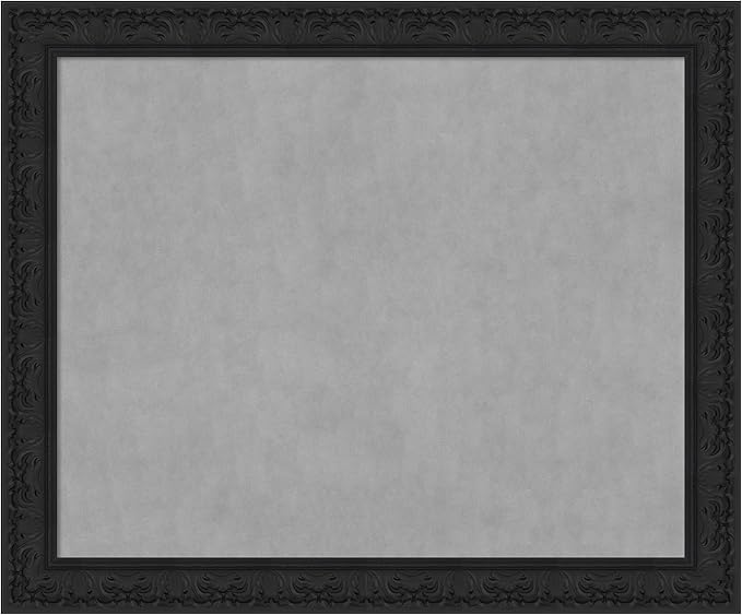 Amanti Art Black Framed Magnetic Board 39x47 X-Large Vision Board for use with Magnets, 100% Metal Sheet to Display Items as Office Decor or for Home Organization in mudroom, Kitchen or Kids Room
