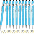 WYPAS Bulk Custom Pens - Personalized with Name, Engraved Text/Logo - Stylus Tip, Black Ink - Options for Corporate Gatherings, Events & Promotions (Lake blue)