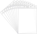 10 Pack Job Ticket Holders 8 1/2" x 11" Waterproof Zip Page Protectors Heavy Duty Dry Erase Document Storage Shop Ticket Holders