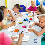 30 Pack Dry Erase Erasers Assorted Colors Magnetic Whiteboard Erasers for Kids and Students - Smudge Free Small Dry Erase for Classroom Home, School and Office