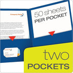Oxford Twin-Pocket Folders, Textured Paper, Letter Size, Royal Blue, Holds 100 Sheets, Box of 25 (57512EE)