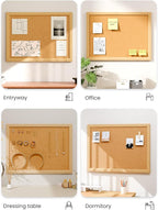 Fluxynara Foldable Cork Board Alternative, Felt Bulletin Board 24" x 18" Mustard Yellow Frame with 16 Adhesive Tabs, Pin Board for Home Office, Classroom, Entryway, Kitchen Wall Decor—Sunset Yellow