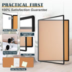 Cholemy Enclosed Bulletin Lockable Cork Case Notice Board 48 x 36 Inch Weatherproof Bulletin Board with Aluminum Frame Mounting Screws Outdoor for School Office Wall Display Pictures(Black)